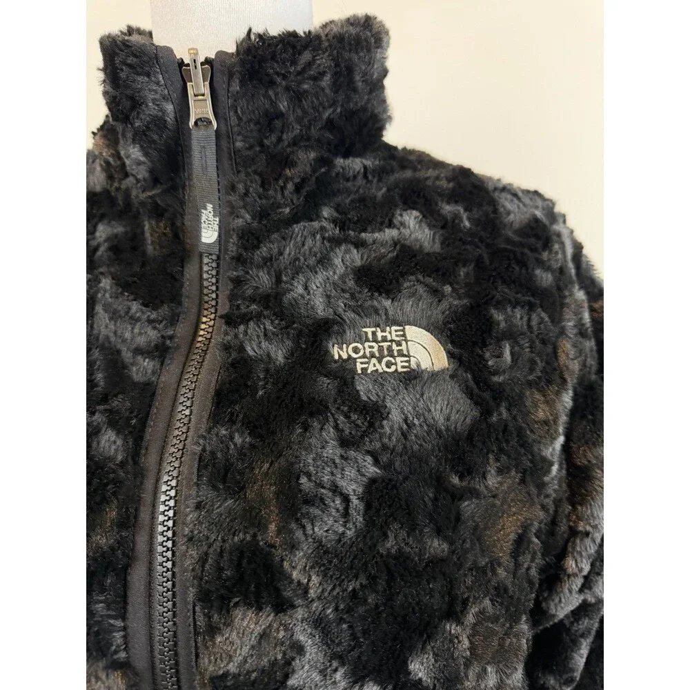 The North Face Girls L 14/16 Reversible Puffer Fleece Jacket Black